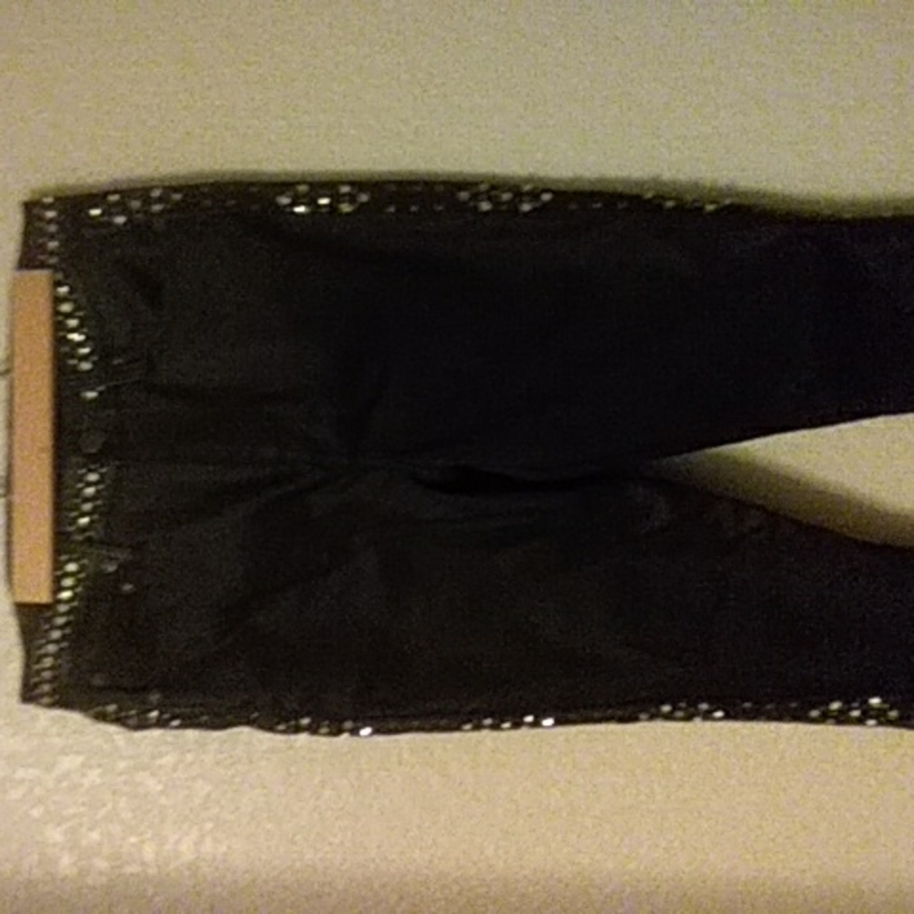 AO LA by Alice + Olivia Jeans Lamb Leather Trim